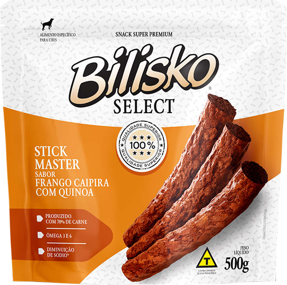Snack Palito Bilisko para Cães Sabor Frango Caipira com Quinoa - 500g