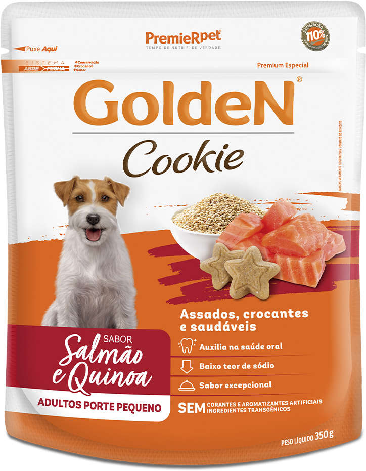 Biscoito PremieR para Cães Adultos Porte Pequeno Sabor Quinoa e Salmão - 350g