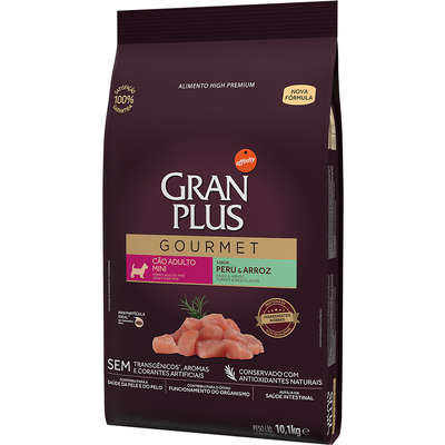 Ração Seca Affinity GranPlus Gourmet Peru & Arroz para Cães Adultos Raças Mini
