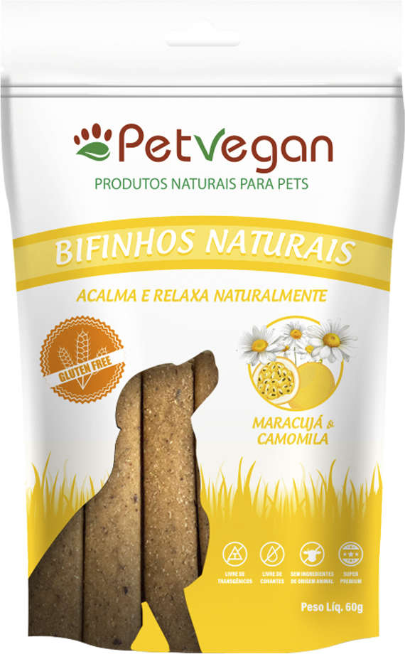 Bifinho PetVegan para Cães Sabor Camomila e Maracujá - 60g