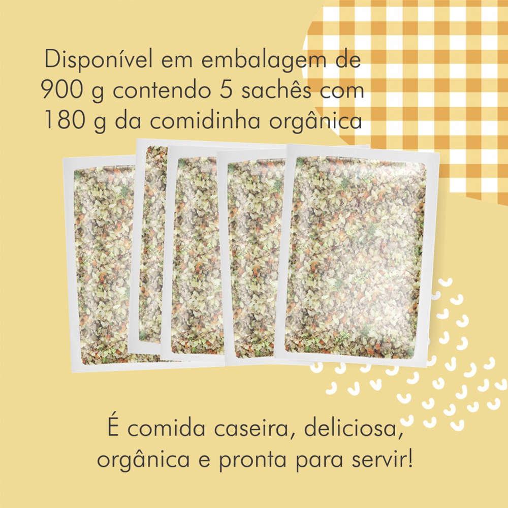 Comidinha Orgânica All Love Frango, Ovo, Brocólis, Aveia & Cúrcuma para Gatos - 900 g
