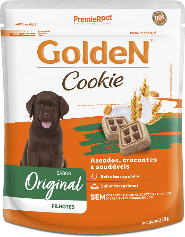 Biscoito GoldeN para Cães Filhotes Porte Médio Sabor Original - 350g