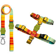 Kit Guia Premium + Peitoral H Dog Trip Brasil Sunset para Cães - Tam. G