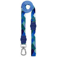 Guia Longa Dog Trip Brasil Quadriculada Azul para Cães - Tam. G