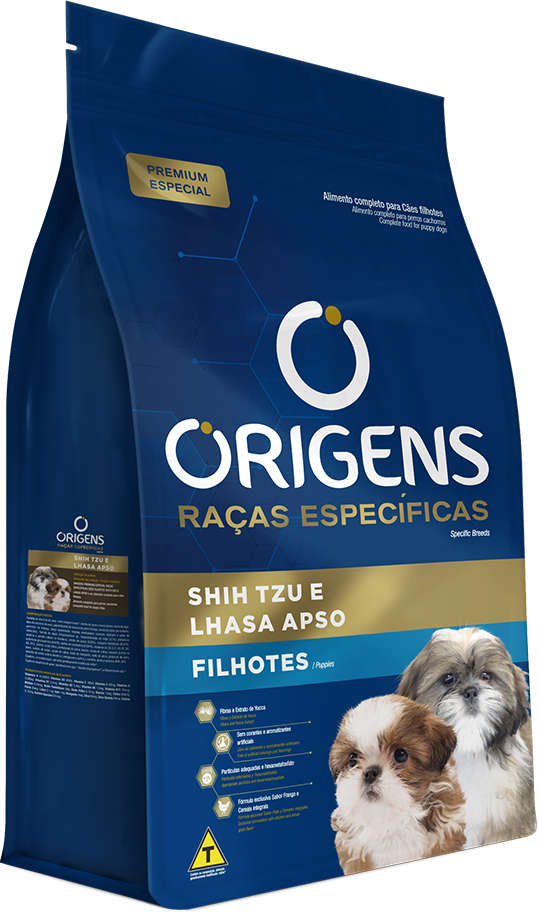 Ração Seca Origens Raças Específicas para Cães Filhotes das Raças Shih Tzu e Lhasa Apso - 3Kg