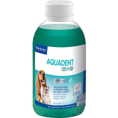 Solução para Higiene Oral Virbac Aquadent Fr3sh para Cães e Gatos