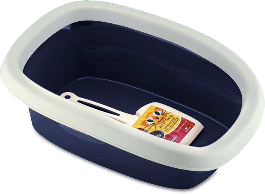Bandeja de Areia Chalesco Azul para Gatos - Tam. 02