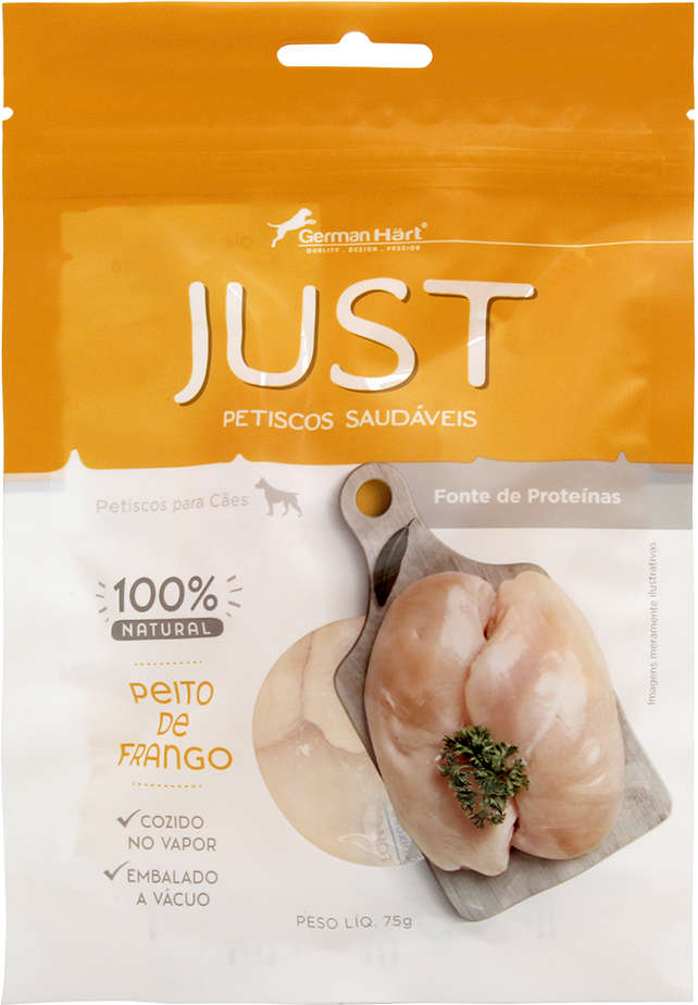 Petisco Just para Cães Sabor Frango Cozido - 75g