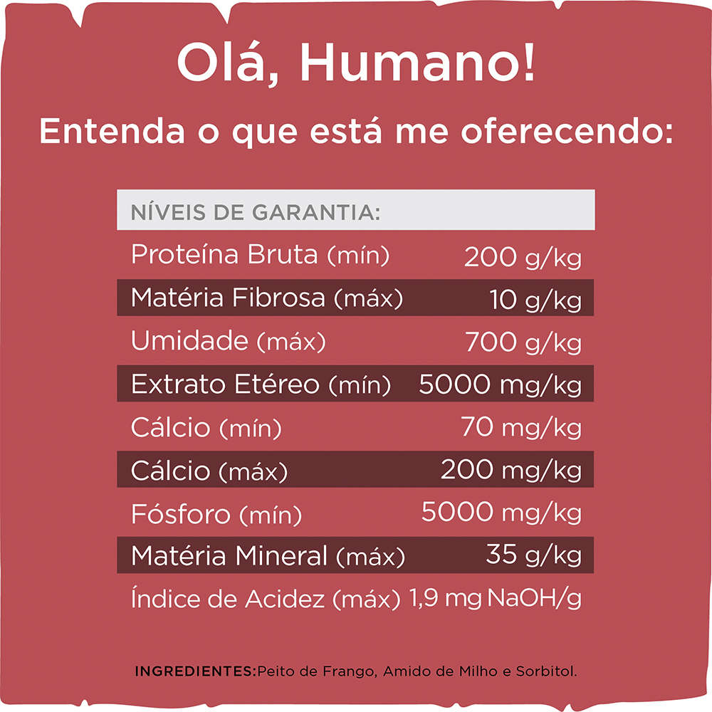 Petisco Just para Cães Sabor Frango Cozido - 55g