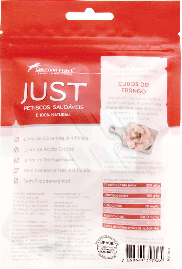 Petisco Just para Gatos Sabor Frango - 55g