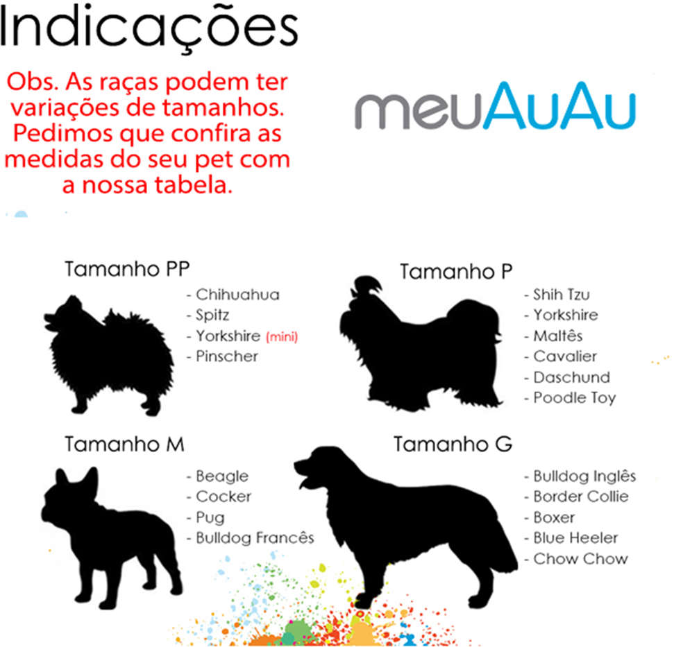 Peitoral H e Guia Pets Azul para Cães - Tam. M