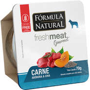 Ração Úmida Fórmula Natural Fresh Meat Gourmet Carne, Abóbora e Chia para Cães Adultos - 70 g