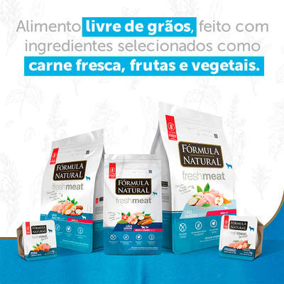 Ração Úmida Fórmula Natural Fresh Meat Gourmet Frango, Batata Doce e Chia para Cães Adultos