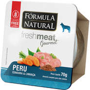 Ração Úmida Fórmula Natural Fresh Meat Gourmet Peru, Cenoura e Linhaça para Cães Adultos