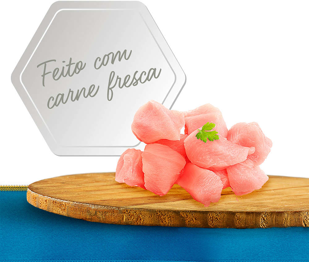 Ração Úmida Fórmula Natural Fresh Meat Gourmet Peru, Cenoura e Linhaça para Cães Adultos - 70 g