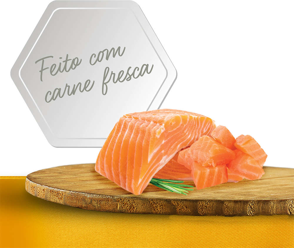 Ração Seca Fórmula Natural Fresh Meat Salmão para Gatos Pelos Longos - 14Kg