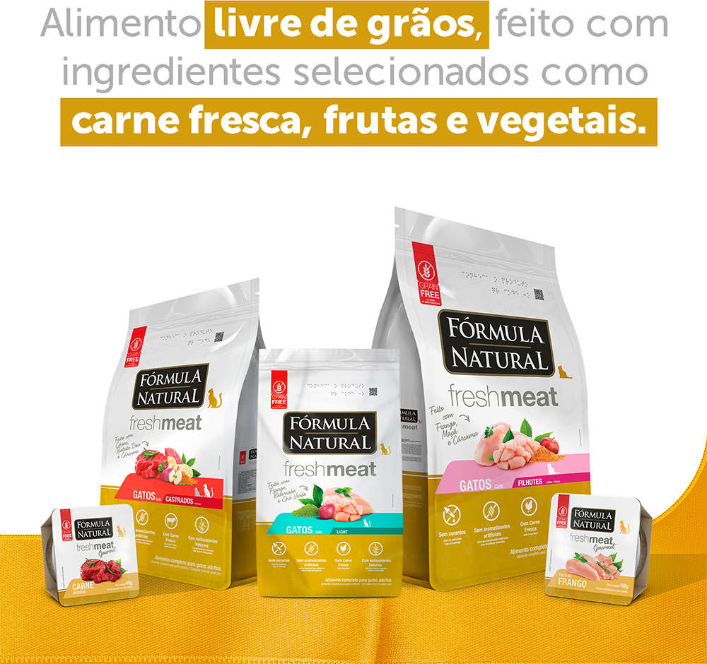 Ração Úmida Fórmula Natural Fresh Meat Gourmet Peito de Frango para Gatos Adultos - 70 g