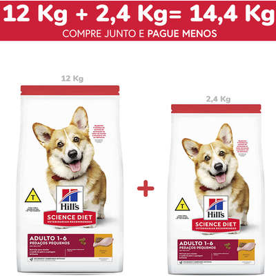 Ração Seca Hill's Science Diet Pedaços Pequenos para Cães Adultos