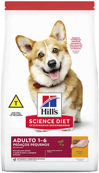 Ração Seca Hill's Science Diet Pedaços Pequenos para Cães Adultos - 6,8Kg