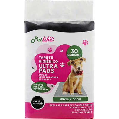 Tapete Higiênico PetLike Ultra Pads Carbono 80 cm