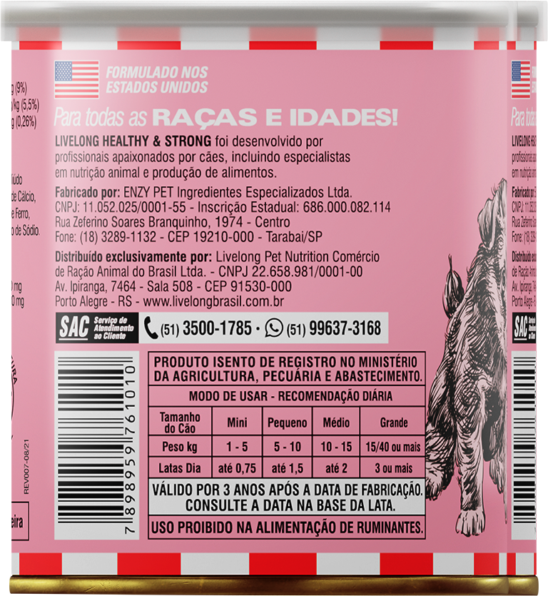 Alimento Natural Livelong Carne para Cães - 300 g