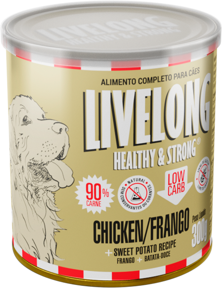 Alimento Natural Livelong Frango para Cães - 300 g