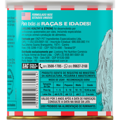 Alimento Natural Livelong Sabor Peixe para Cães