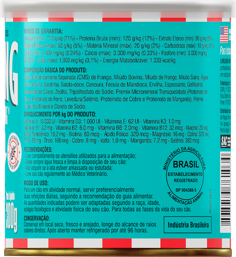 Alimento Natural Livelong Peixe para Cães - 300 g