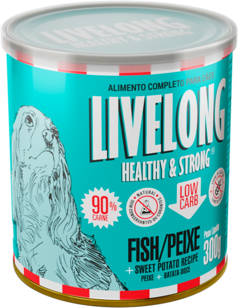 Alimento Natural Livelong Peixe para Cães - 300 g