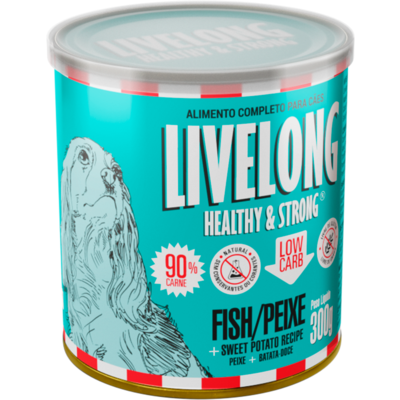 Alimento Natural Livelong Sabor Peixe para Cães