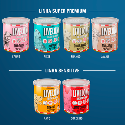 Alimento Natural Livelong Sabor Javali para Cães