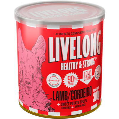 Alimento Natural Livelong Sabor Cordeiro para Cães