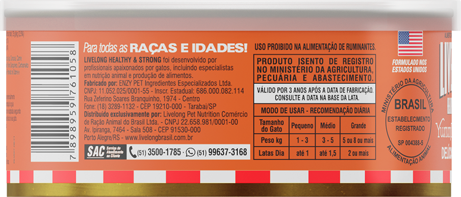 Alimento Natural Livelong Delícias de Aves para Gatos - 150 g
