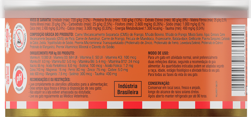 Alimento Natural Livelong Delícias de Aves para Gatos - 150 g