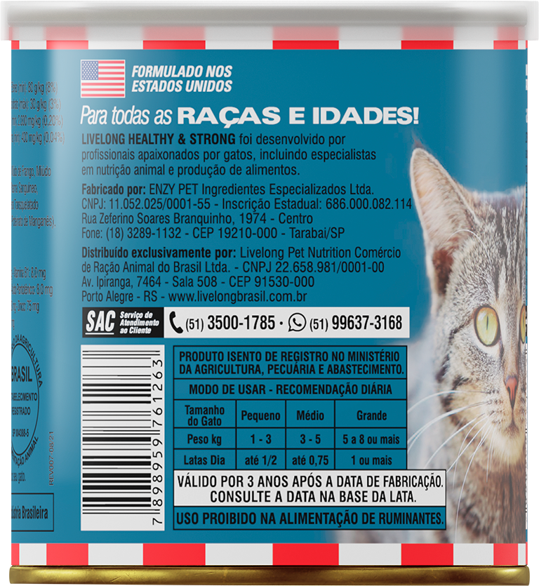 Alimento Natural Livelong Delícias do Mar para Gatos - 300 g