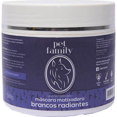 Máscara Matizadora Pet Family Brancos Radiantes para Cães e Gatos