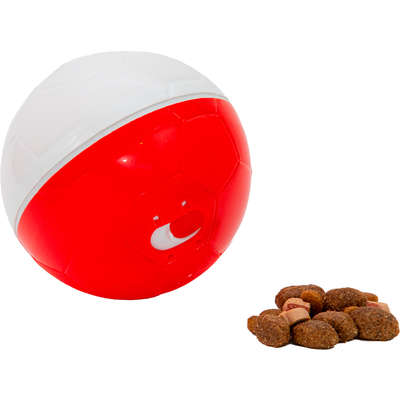 Brinquedo Amicus Crazy Ball Vermelho e Branco para Cães e Gatos