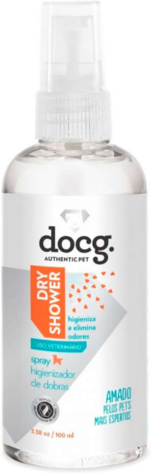Higienizador de Dobras docg. Dry Shower para Cães e Gatos - 100 mL