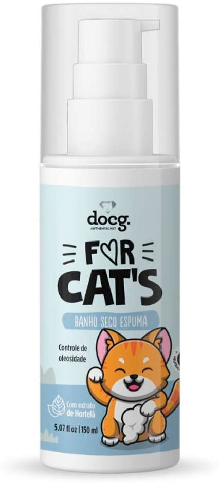 Banho Seco docg. For Cat's Espuma para Gatos - 150 mL