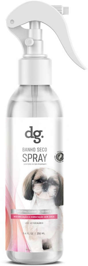 Banho a Seco docg. Spray para Cães e Gatos - 250 mL