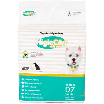 Tapetes Higiênicos HigieCão soft care para Cães de Médio e Grande Porte