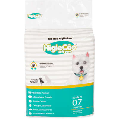 Tapetes Higiênicos HigieCão soft care para Cães de Pequeno Porte
