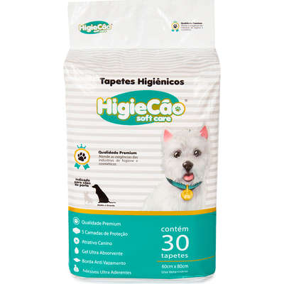 Tapetes Higiênicos HigieCão soft care para Cães de Médio e Grande Porte