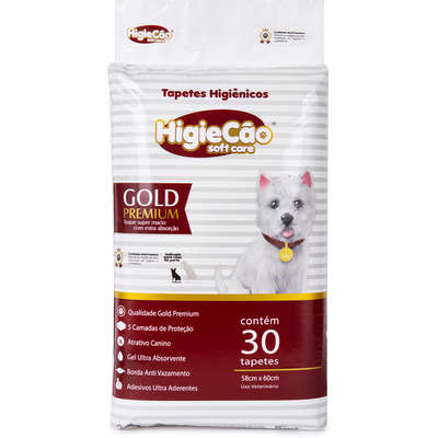 Tapetes Higiênicos HigieCão soft care Gold Premium para Cães de Pequeno Porte