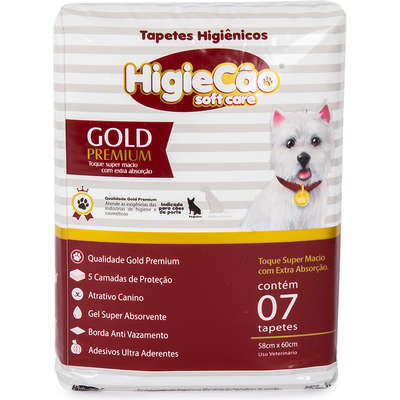 Tapetes Higiênicos HigieCão soft care Gold Premium para Cães de Pequeno Porte