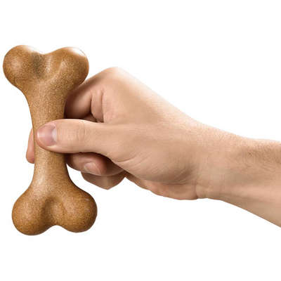 Brinquedo Osso de Bambu e Farelo de Madeira Sabor Maça para Cães