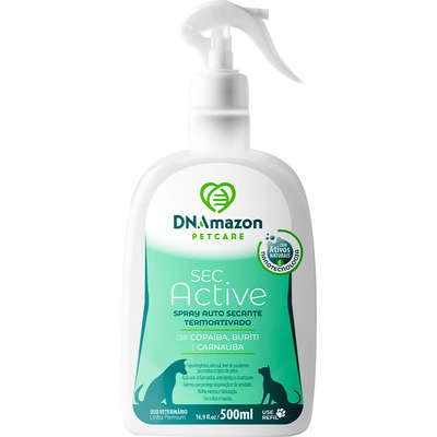 Spray Secante DNAmazon Sec. Active para Cães e Gatos