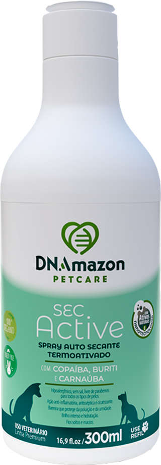 Spray Secante DNAmazon Sec. Active para Cães e Gatos - 300 mL