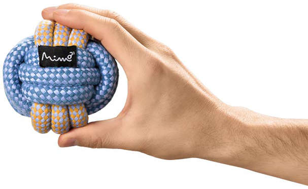 Brinquedo Bolinha de Corda Azul para Cães - Tam. M