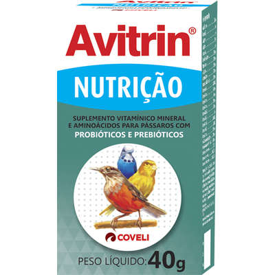 Suplemento Vitamínico Coveli Avitrin Nutrição para Pássaros
